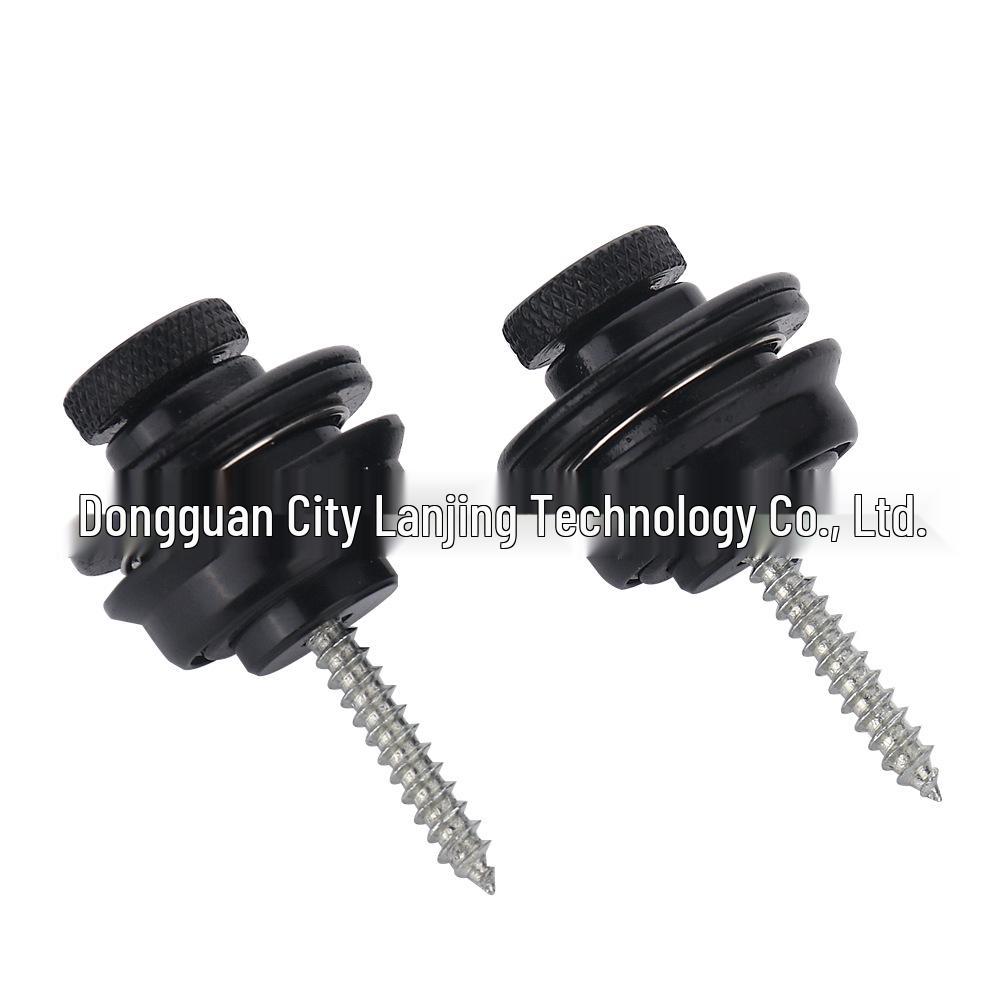 Non-Slip Locking Guitar Strap Button with Anti-Scratch Flat Head