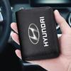 Leather Car Driver's License ID Card Bank Card Wallet Car Styling For Hyundai Santa Fe Sonata Solaris Azera Creta I30 Ix25 IX35 Tucson
