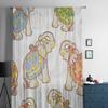 Indian Elephant Sheer Curtains for Living Room Transparent Tulle Window Treatments Bedroom Kitchen Home Decor Veil Drapes