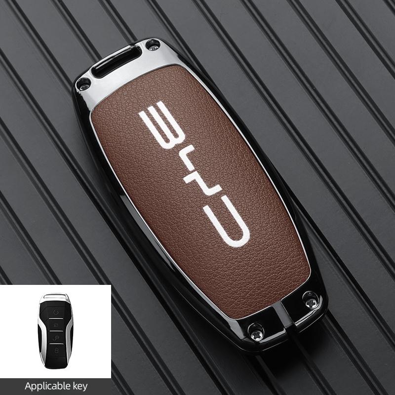 Car Remote Key Case Fob Cover Holder Shell Bag for BYD Song Plus Atto 3 Han EV Tang DM Qin Seal Dolphin Keychain AccessoriesP
