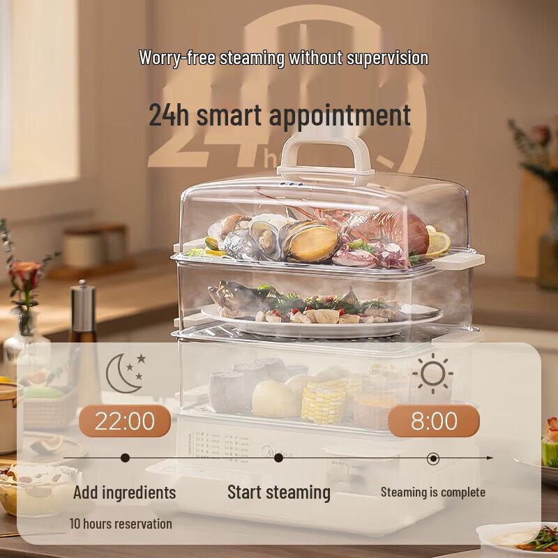 Midea 22L 3-Layer Smart Electric Steamer CN plug (adapter included)