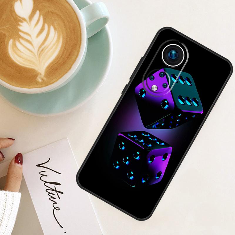 Dices Poker Casino For Honor Magic 8 7 6 Pro Case For Honor 200 400 Lite 90 70 50 X8c X8b X9a X9b X9c X9d Win RT