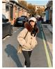 Women’s Short Hooded Windproof Thicken Warm Winter Jacket With Big Fur Lapel