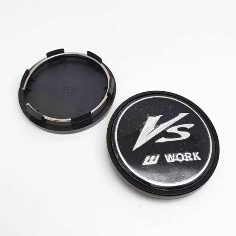 4pcs 62mm 58mm Wheel Center Cap VS W Work Car Styling Rims Hubs Cover Dustprrof Accessories