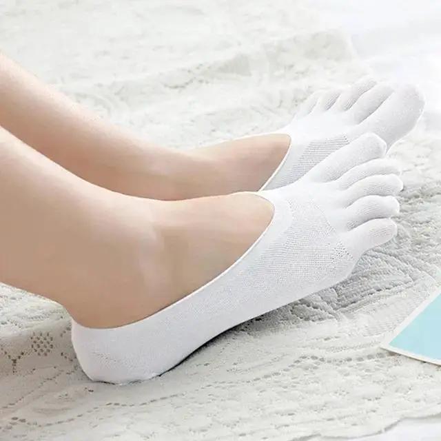 New 1 Pair Women Five-finger Socks Female Ultrathin Yoga Sock Funny Toe Invisible Silicone Anti-skid Breathable Anti-friction