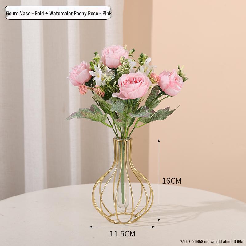 Minimalist Transparent Glass Vase for Creative Flower Arrangements In Living or Dining Rooms