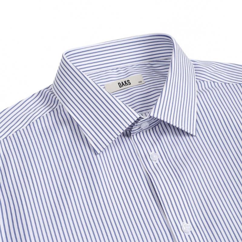Daks Cotton Blend Stripe Regular Fit Dress Shirt Dms1shdl120b1