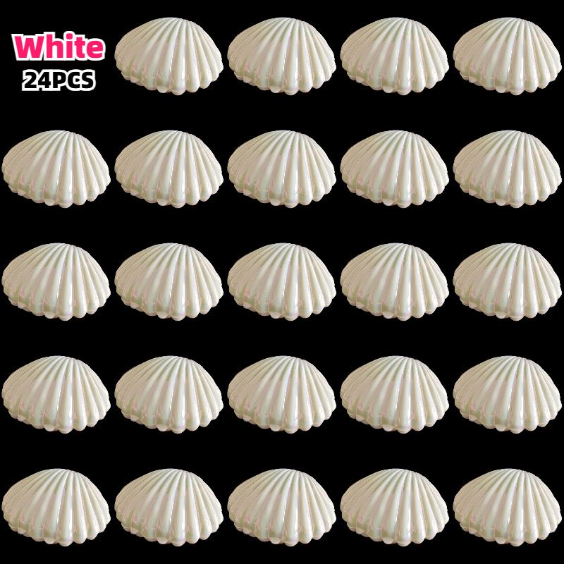 24pcs Seashell Candy Boxes Pastel Pink Turquoise Purple Blue White Wedding Birthday Beach Party Favor Candy Containers Box Decor