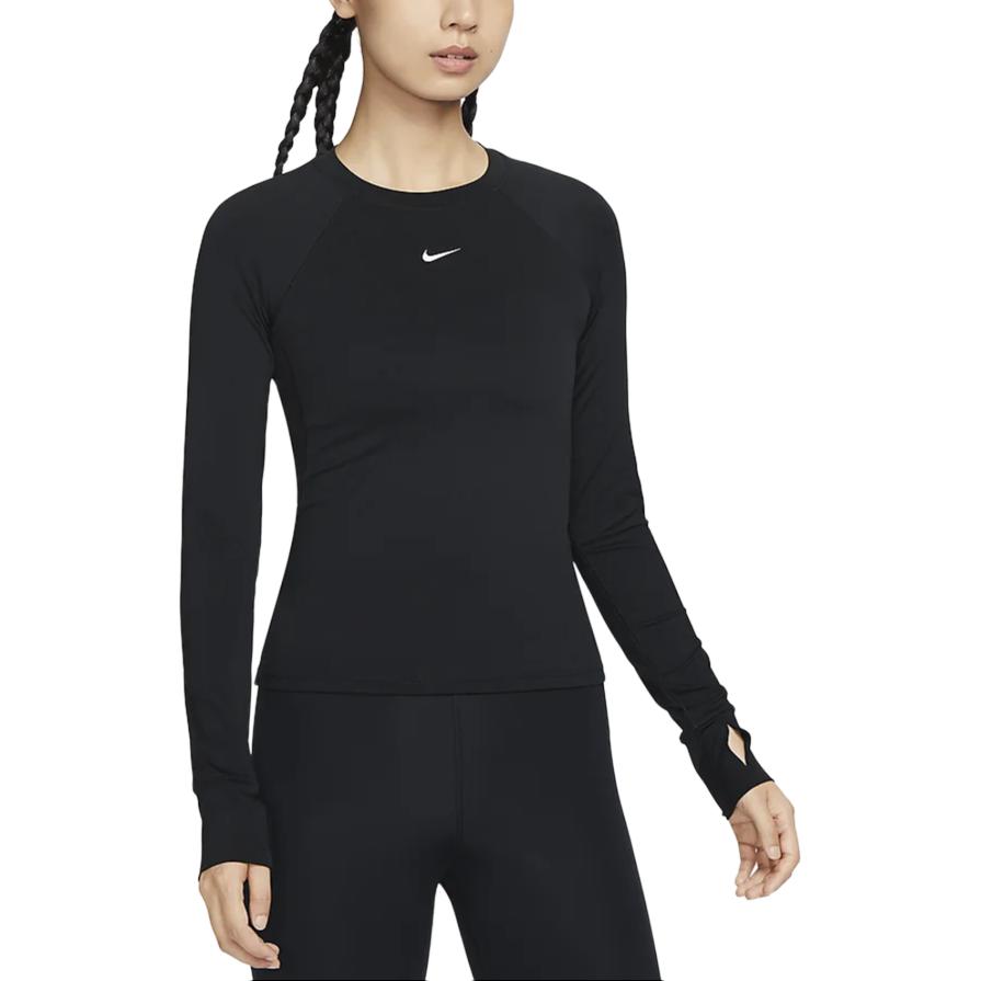 

Nike Dri-Fit Pro Comfortable Quick-Dry Training Crew Neck Long Sleeve T-Shirt Women T-Shirts Black FV7846010 S