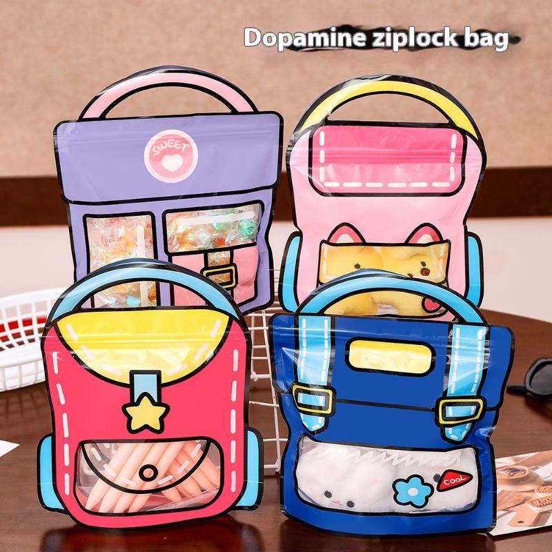 5Pcs Children'S Birthday Gifts Bag Cartoon Nonwoven/Plastic Snack Candy Lunch Handbag For Kids Gift Bag