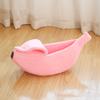 Portable Pet Sleeping Basket Durable Cozy Cat Mat Soft Banana Shape Cat Bed  For Kitten Puppy