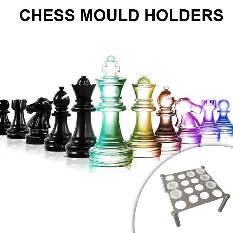 Chess Epoxy Molds Metal Chess Stand Chess Silicone Moulds Chess Item Holder Hand-Making Supplies Suitable for Art Craft