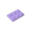 50PCS PLATE 2x3 DOTS Compatible with 3021 MOC Colors Galore Self-Locking Bricks Building Blocks Toys Accessories