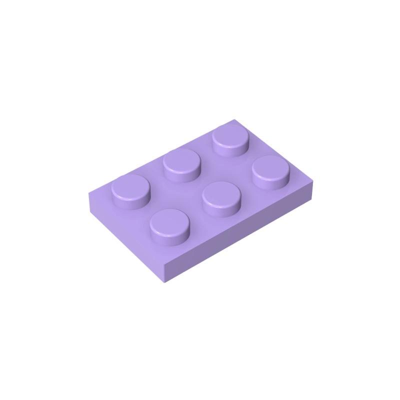 50PCS PLATE 2x3 DOTS Compatible with 3021 MOC Colors Galore Self-Locking Bricks Building Blocks Toys Accessories