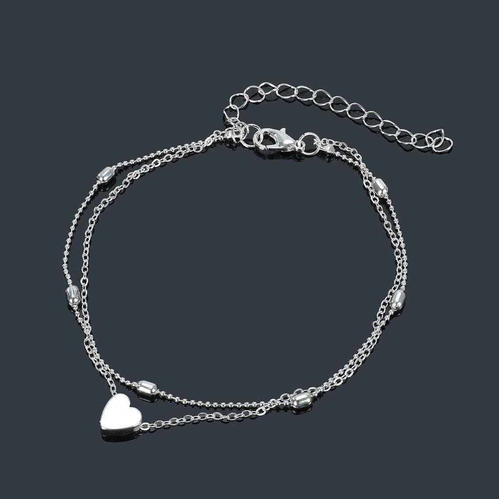 Anklet Fashion Oval Bead Chain Love Anklet Women's Foot Accessories Beach Anklet