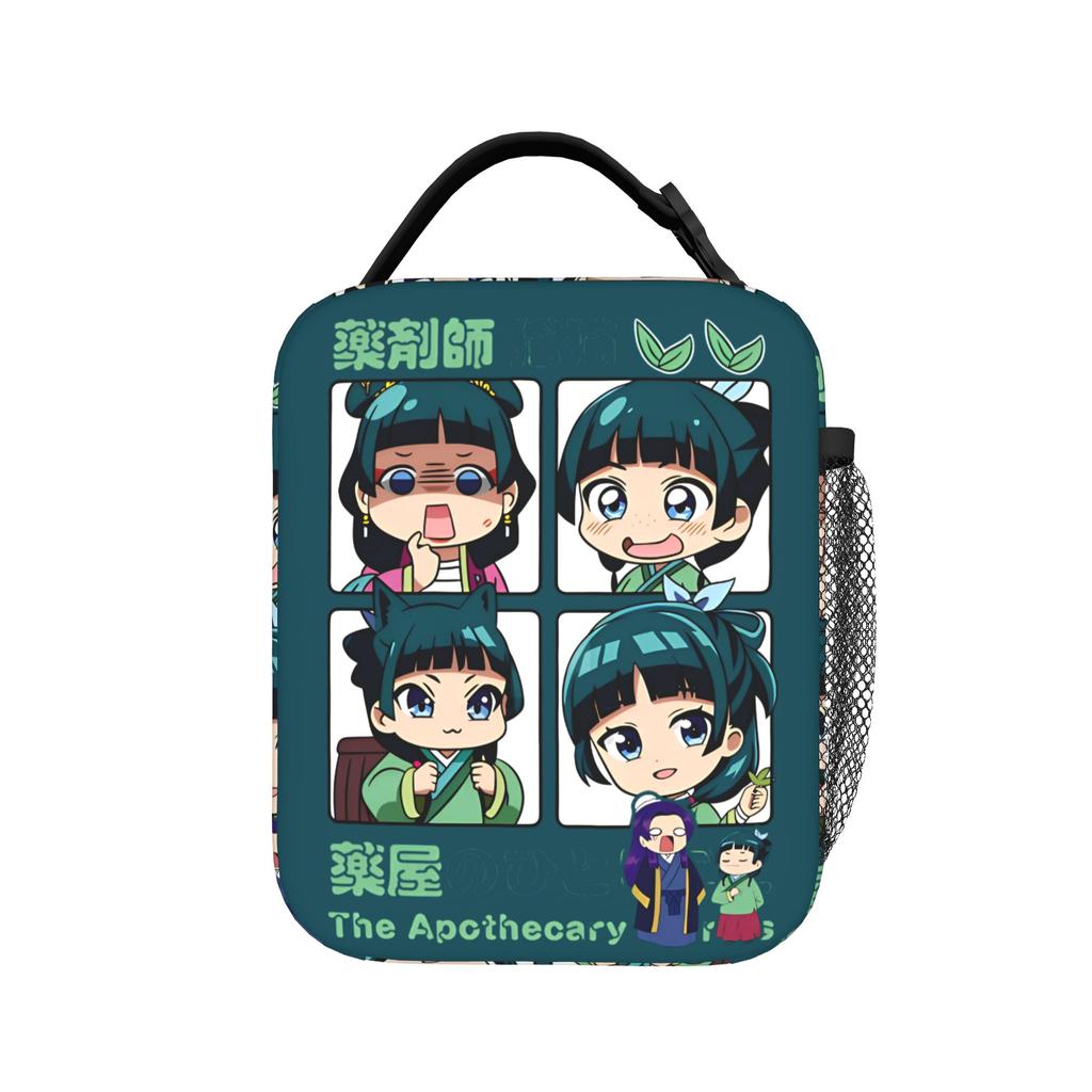 Maomao Jinshi Anime Sacs à déjeuner isothermes Portables Les Carnets de l'apothicaire Contenant à déjeuner Sac isotherme Sac fourre-tout Boîte à lunch Plage Pique-nique