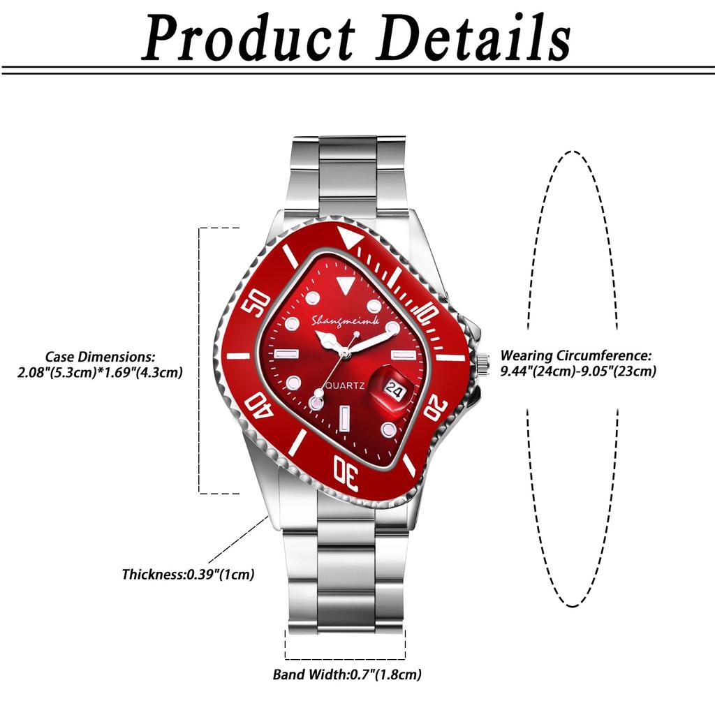 Vodotěsné analogové nerezové doplňky Vánoční dárek Pánský řemínek k hodinkám, Jednoduchý, Stylový, Stříbrný, Pánský - Den otců, Valentýn,