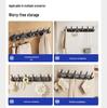 Wall-Mounted No-Drill Entryway Coat and Hat Rack with Hooks