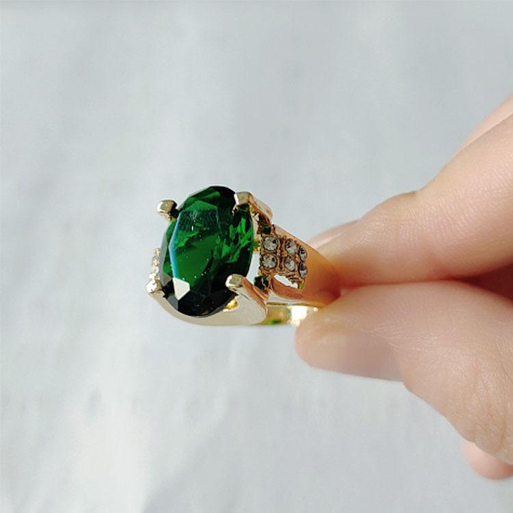 

Велика дорогоцінна каблучка з діамантом-кристалом для заручин, проста нішева каблучка No. 13