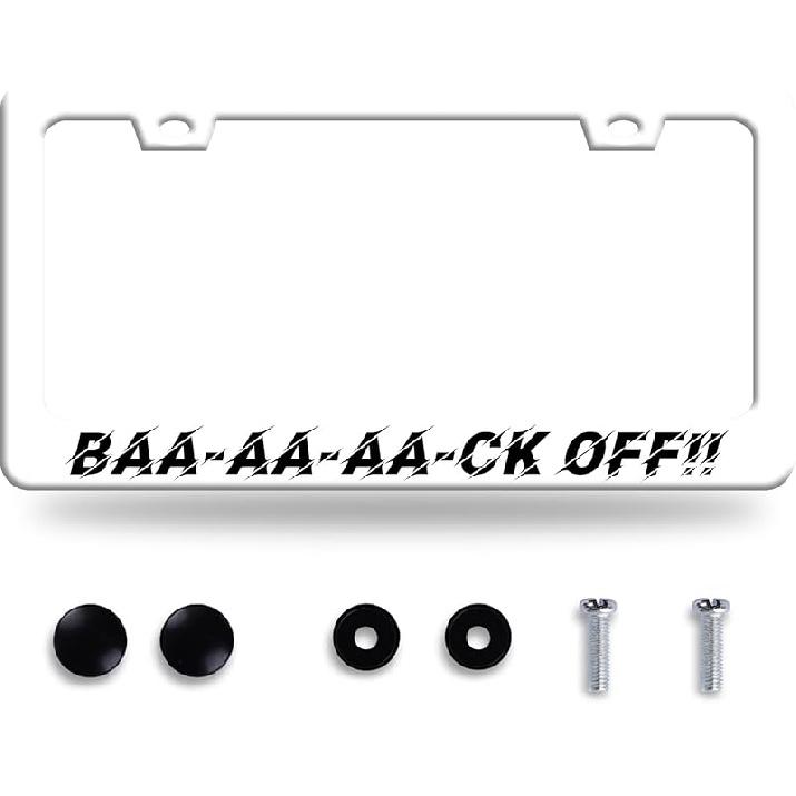 Butterfly License Plate Frame Beautiful Butterflies License Plate Stainless Steel Auto Parts With Screws Size 12.3" X 6.3" For Men Women