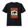 High Jump Jumper Sports Jumping Hobby T Shirt Vintage Washed Streetwear Graphic Fashion Designer Clothes Homme Slightly
