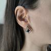 Серебряные серьги с натуральным раухтопазом (дымчатым кварцем) 2.694ct, фианитами (2204381)