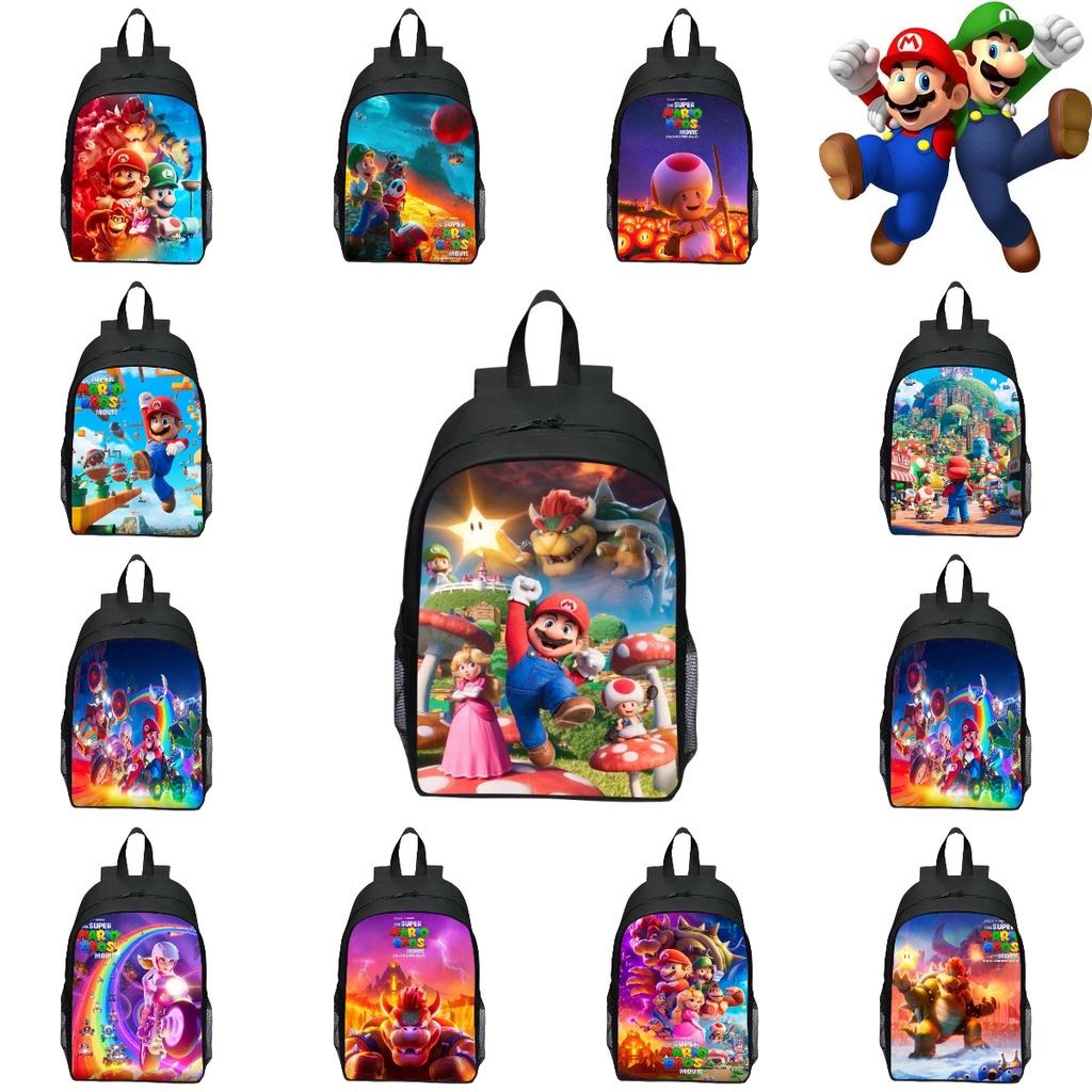 Super Mario Children's Backpack 16-inch Cute And Functional Oxford Fabric Custom Design