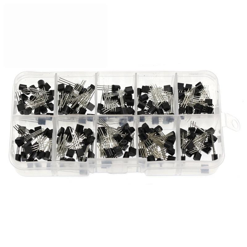 200Pcs To-92 Transistor Kit 10 Types Npn Pnp Bipolar Transistor Assortment For Diy Circuit Project Electronic Experiment Repair
