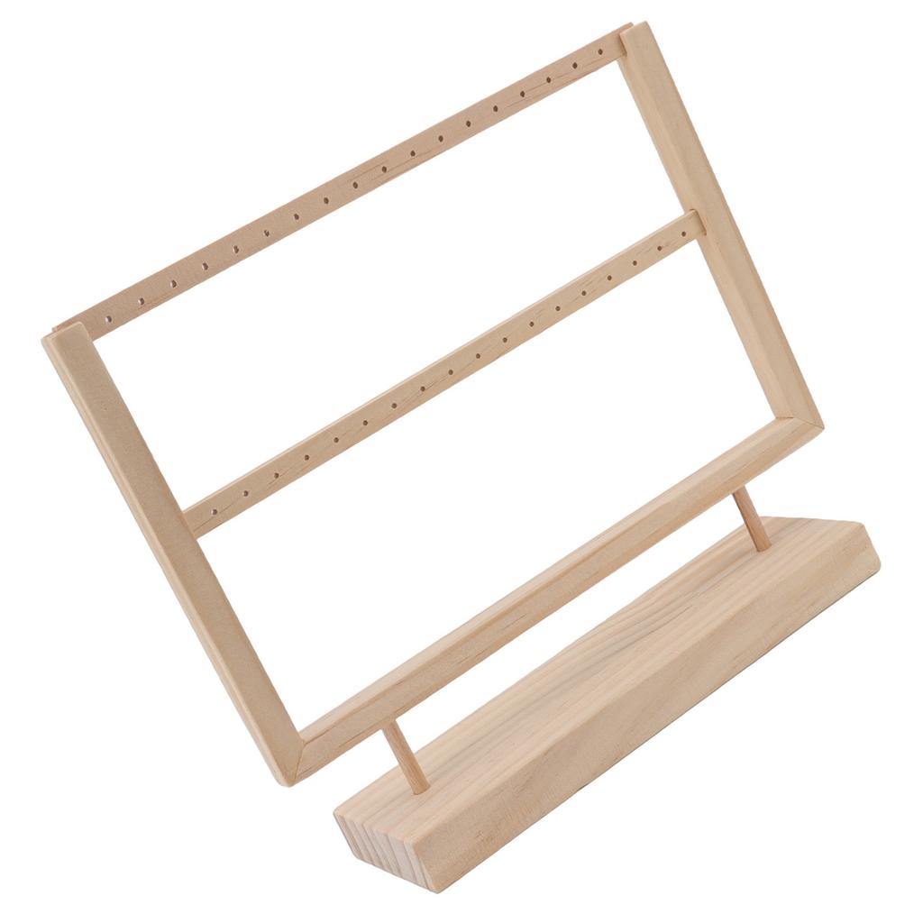 Stojan na organizér náušnic Barva dřeva Dřevěný držák na náušnice Šperkovnice Úložný výstavní stojan pro zavěšení