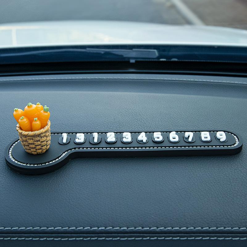 Car Temporary Parking Card Phone Number Card Plate Telephone Number Stop Luminous Parking Aid Garage Car Interior