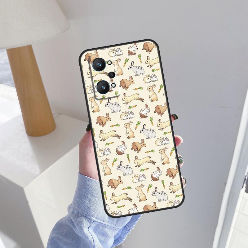 Cartoon Rabbit Bunny For Realme 10 Pro Plus C55 C35 C33 C31 C30 C21Y GT Neo 5 OnePlus 11 Nord 3 2T CE 2 Lite Case