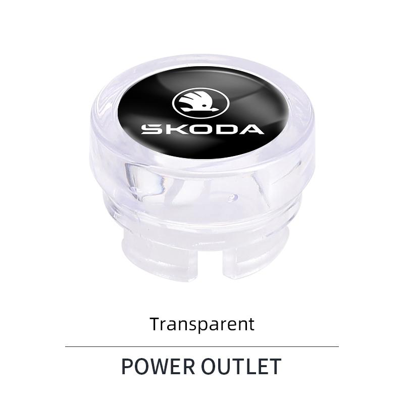 2025 New Car Cigarette Lighter Dust Cover Dustproof Decoration Cap For New Skoda Octavia Kodiaq Fabia Superb Karoq Yeti Rapid Mk