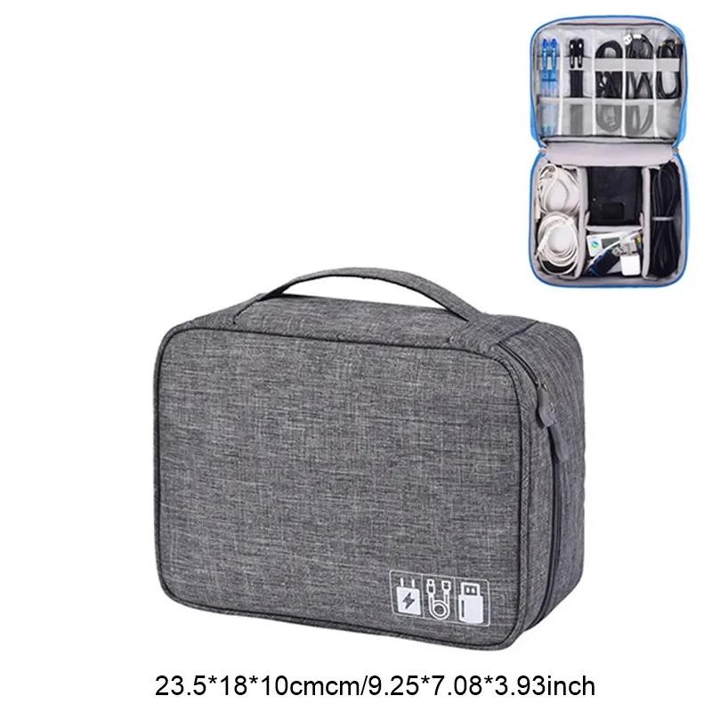 Travel Cable Bag Cosmetic Makeup Organizers Wire Charger Electronic Gadgets Case Toiletry Kit Bathroom Storage Accessories Item