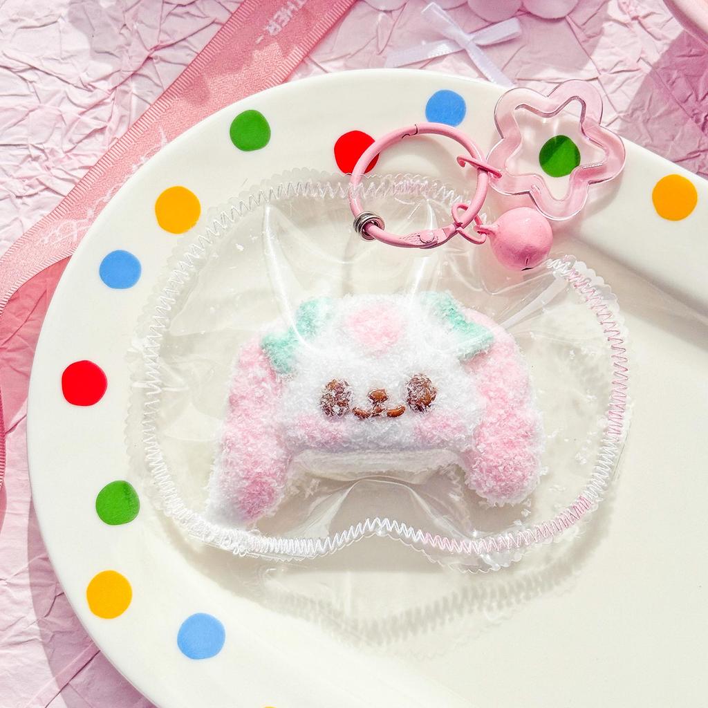 Silicone Animal Head Pendant Pinch Toy - Vintage Cream Clay Decompression Accessory