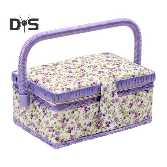 

Большая вместительная корзина для шитья, органайзер для швейных принадлежностей с переносной ручкой, нитками, иглами, ножницами, чехлом для швейного набора C