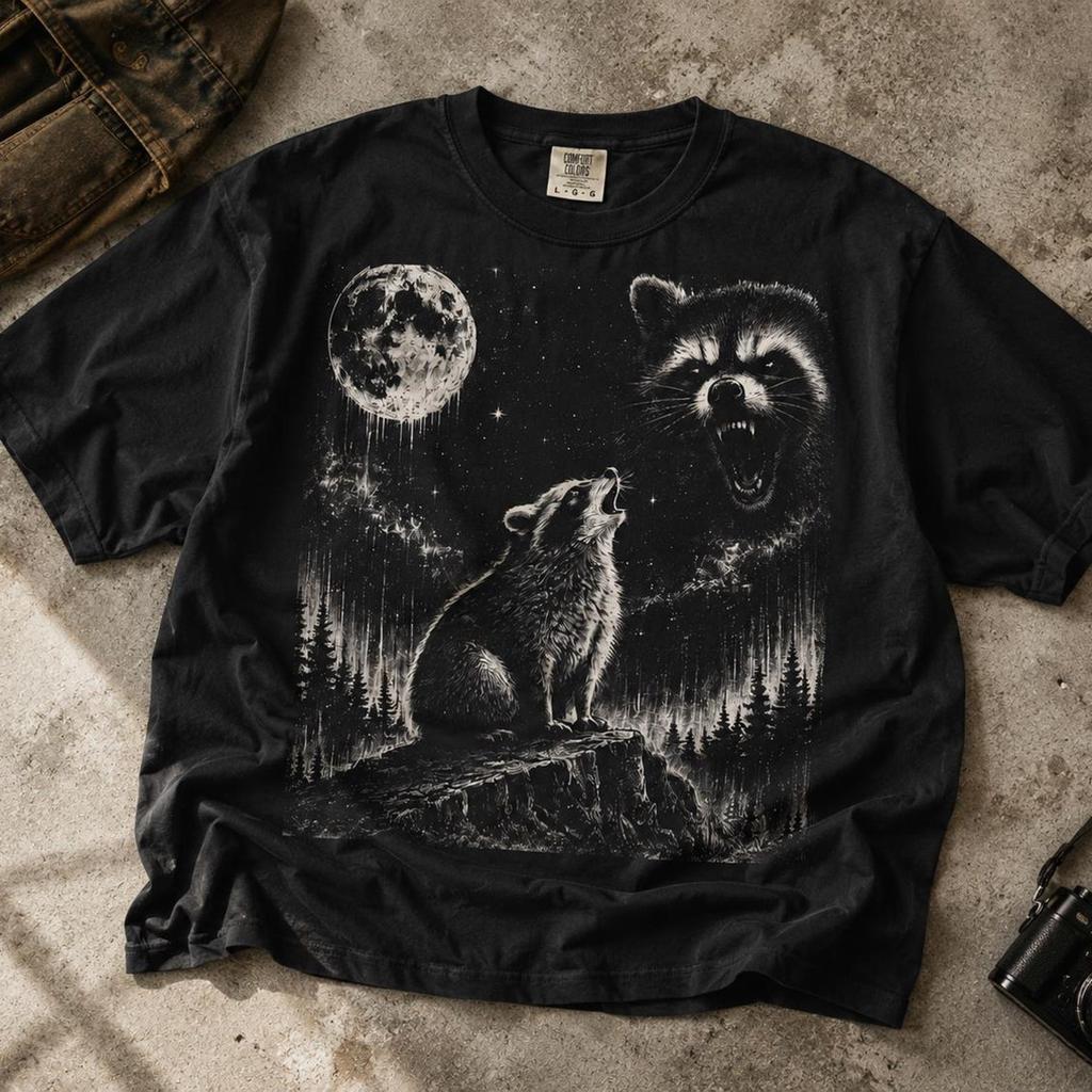 Jimothy Howling Raccoon Comfort Colors Shirt, Vintage Animal Wildlife Tee