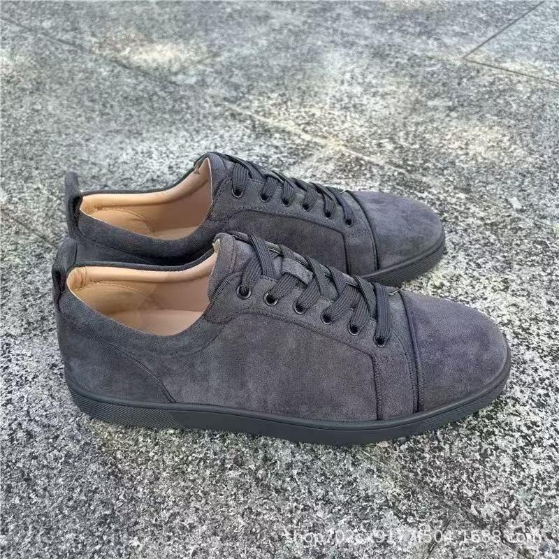Klinknagel schoenen rode zool neus stud voetbalschoenen casual koppel trend mode veelzijdig veterschoenen board schoenen