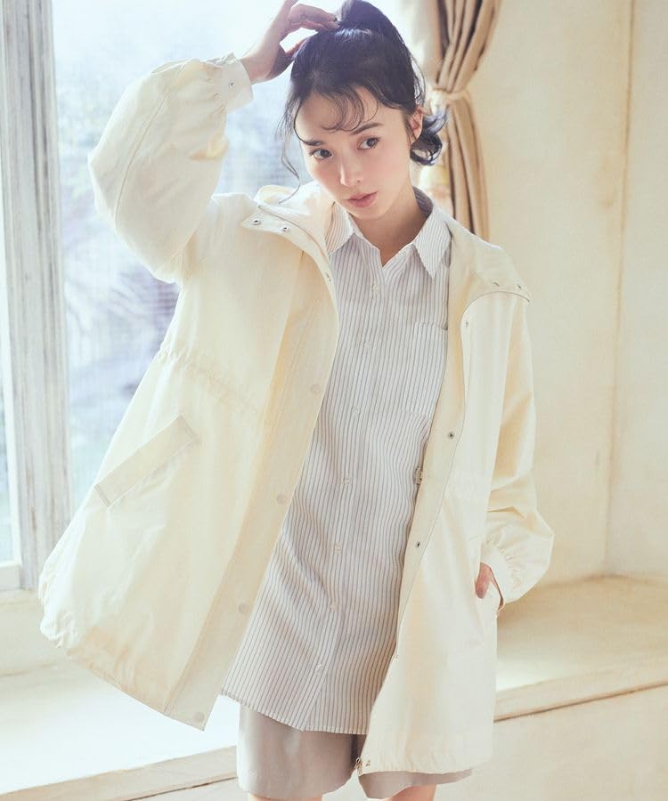 Earth Music Ecology Drawstring Ivory & Women's Mid-Length Hoodie,
