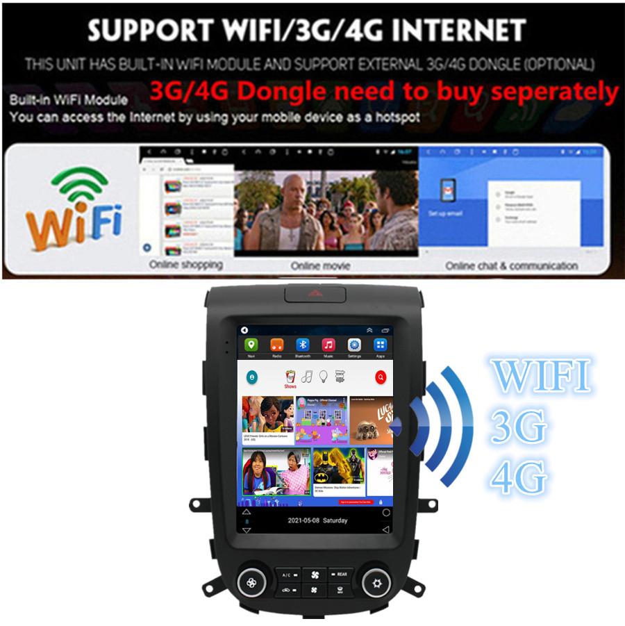 9.7" Vertical Android 10.1 Car Stereo Radio GPS 1+16G For Hyundai Santa Fe 05-12