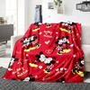 Mickey Minnie Love Flannel blanket, soft and warm, suitable for beds and sofas, all seasons, portable travel blanket. 073066