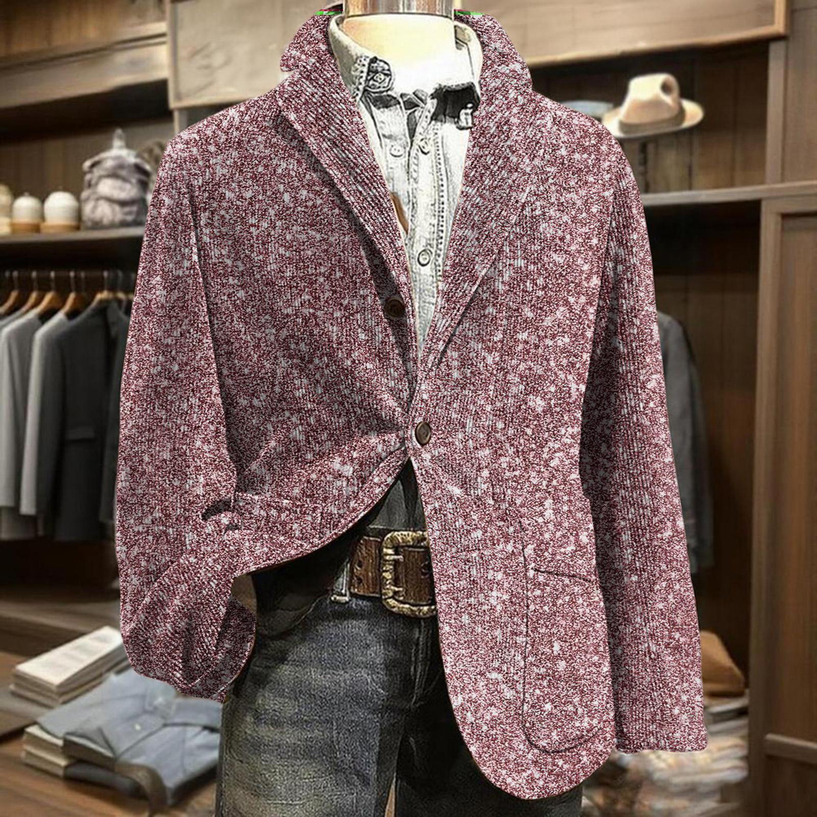 

Мужская куртка в стиле business casual из вельвета L розовый