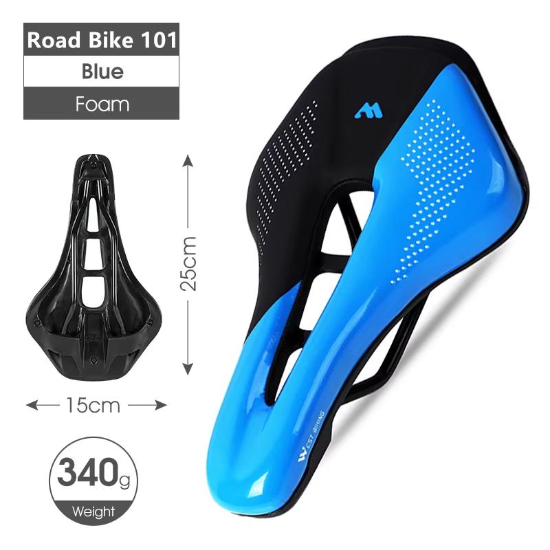 WEST BIKING Bike Saddle MTB Road Racing Bicycle Seat Hollow Soft Short Nose Cushion PU Waterproof Cycling Saddle Accessories