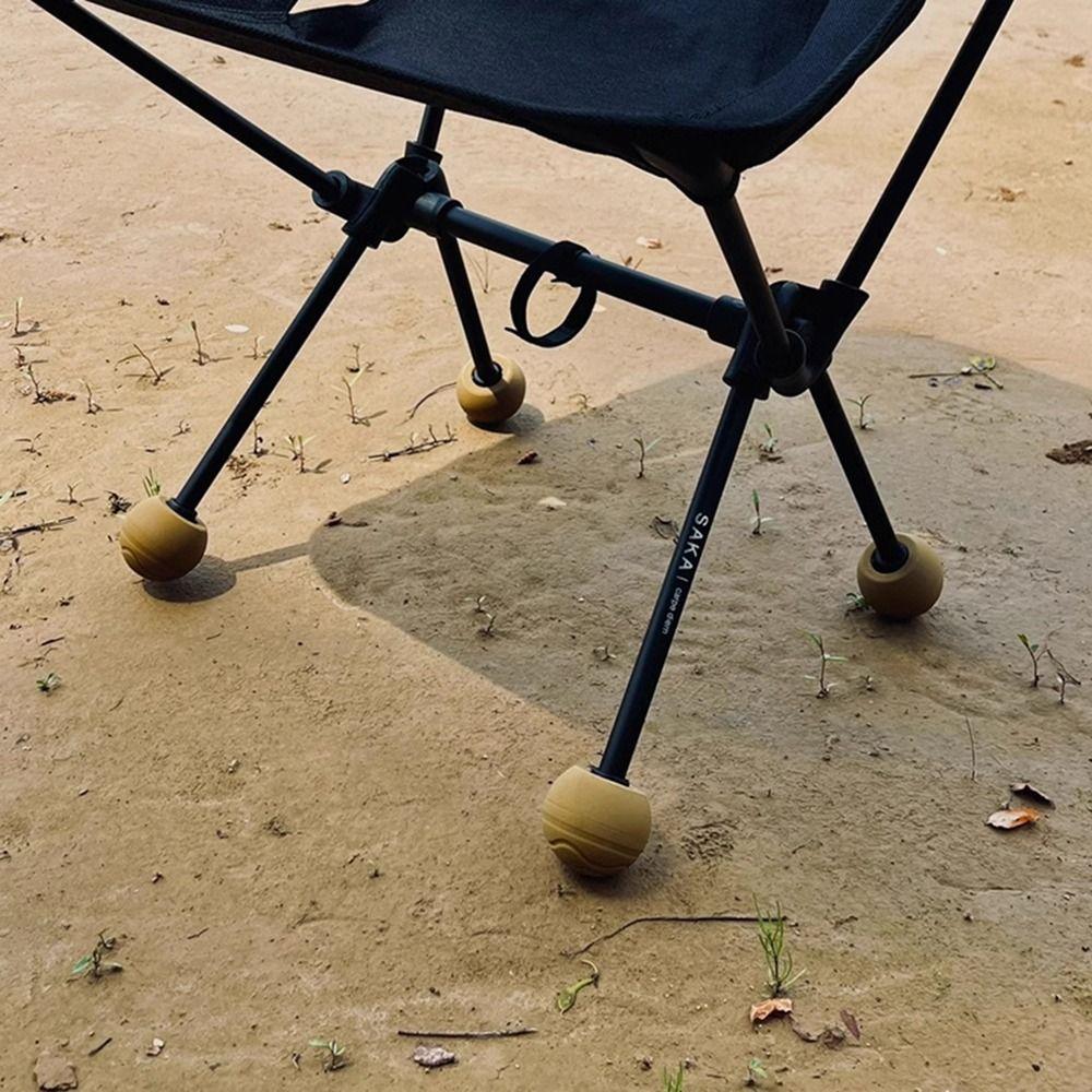 1/4 Stück Campingstuhl Zubehör Mondstuhl Beinabdeckungen Rutschfeste Verschleißfeste Beinschutzvorrichtungen Anti-Durchhängen Abnehmbar