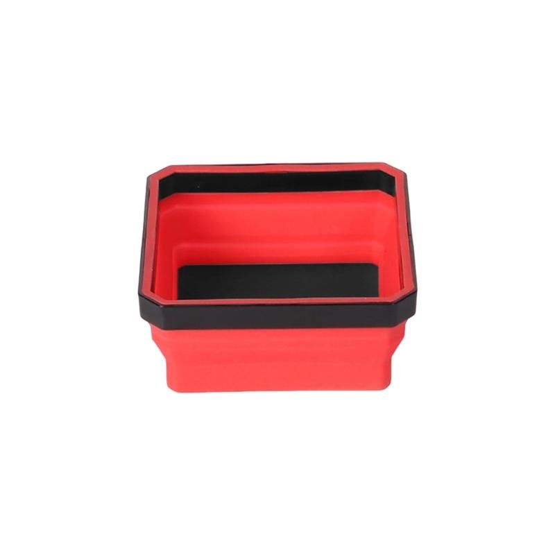 

Strong Magnetic Base Silicone Parts Tray Holder Portable Foldable Toolbox For Mechanics DIY Enthusiasts