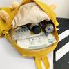Cute bag 2025 new bag female cartoon doll canvas bag fashion versatile casual shopping backpack