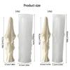 Figure Shaped Silicone Making Tool for Resin Casting and DIY Gypsum Craft, Candle Making Tool for Handmade Halloween Decoration