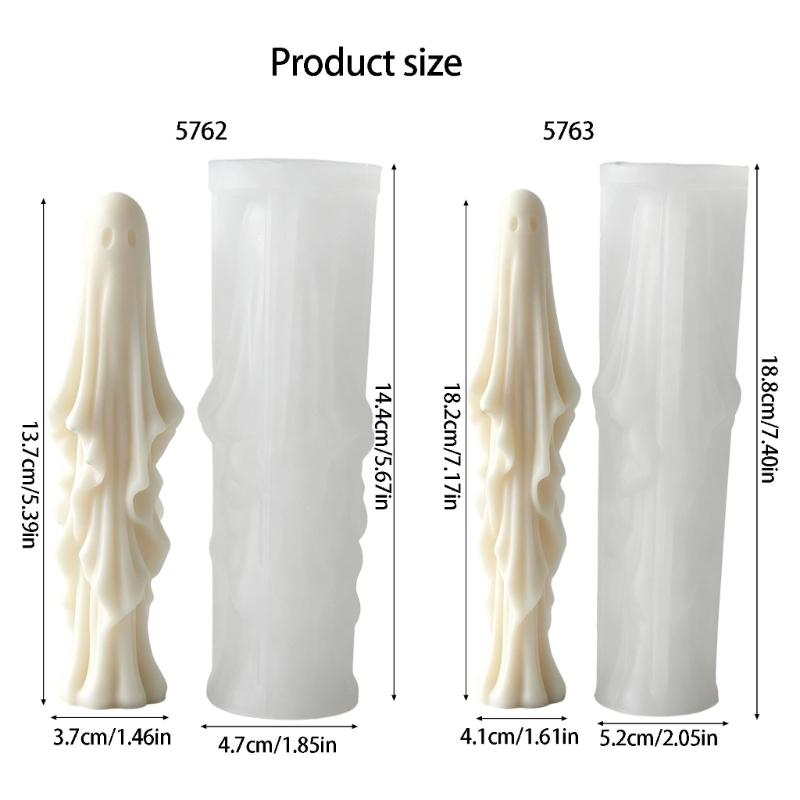 Figure Shaped Silicone Making Tool for Resin Casting and DIY Gypsum Craft, Candle Making Tool for Handmade Halloween Decoration