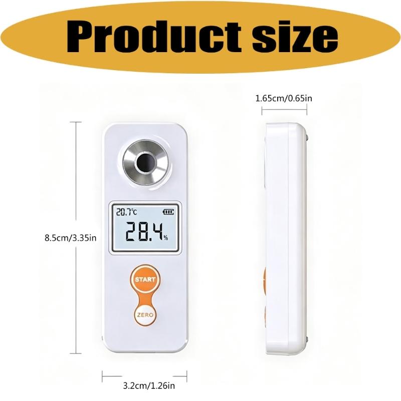 Digital Display Sugar Tester Offering Accurate Sugar Reading In Food Production Digital Sugar Refractometer