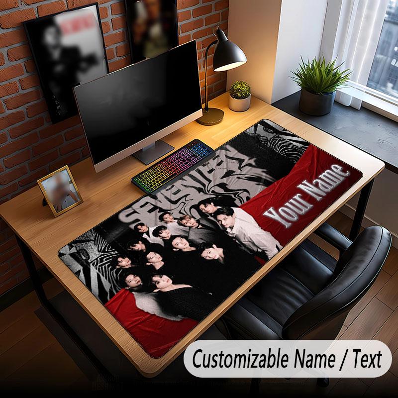 Custom Name Extended Mouse Pad,SEVENTEEN Gaming Desk Mat For Home Office Desktop Decor