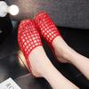 Women's 2025 Mesh Crystal Jelly Sandals: Hollow Out, Flat, Comfortable Slip-On, Korean Style.